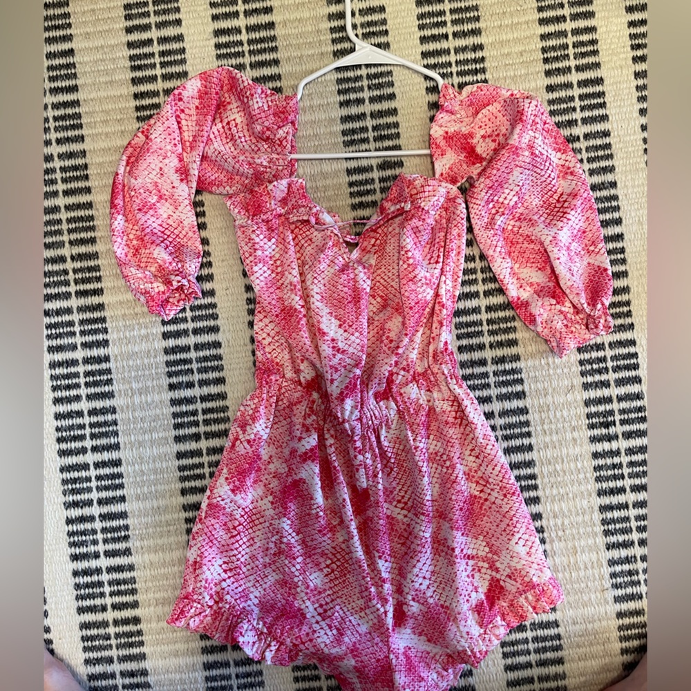 Beachbunny Pink snake skin mini dress